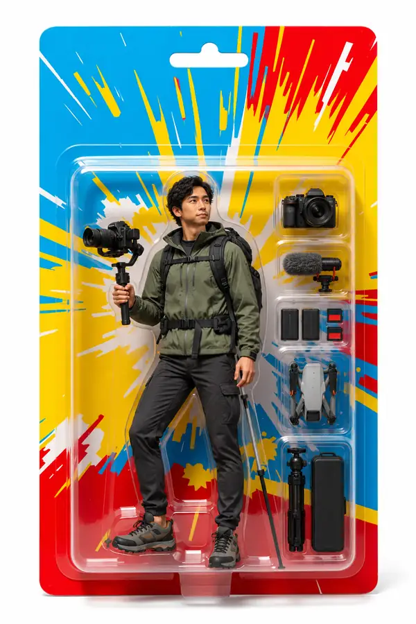 Individuell gestaltete Actionfigur als fertige Bildbearbeitung.